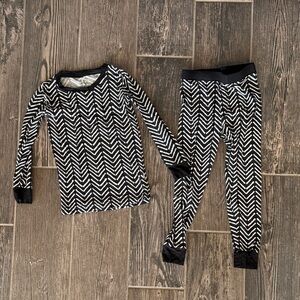 Little Sleepies Black & White Chevron Long-Sleeve Pajama Set